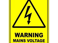 Warning Mains Voltage Safety Sign